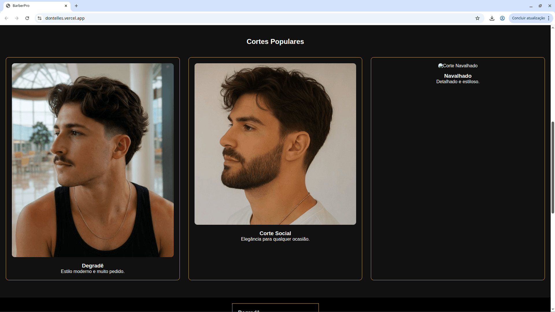 Galeria de estilos de cabelo do BarberPro